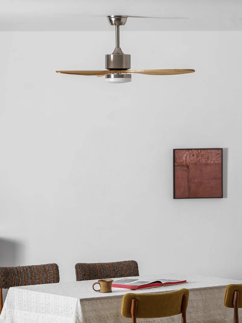 Plafondventilator met Geïntegreerde LED-verlichting – Dimmeerbaar & Verstelbaar – Stil & Energiebesparend | Sansoti