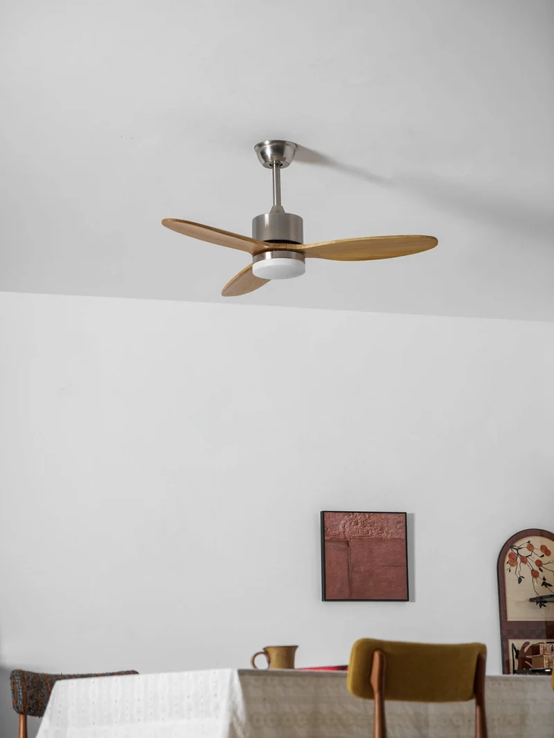 Plafondventilator met Geïntegreerde LED-verlichting – Dimmeerbaar & Verstelbaar – Stil & Energiebesparend | Sansoti