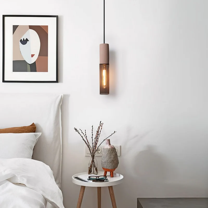 Industriële Hanglamp met Cement & Zwart Mesh — 6 Vormen | Sansoti