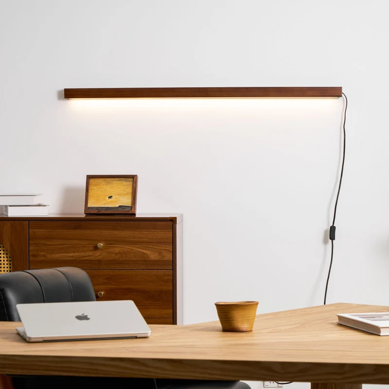 Ronde Houten Wandlamp met LED — Scandinavisch Design met Dimfunctie — Verkrijgbaar in Drie Maten | Sansoti