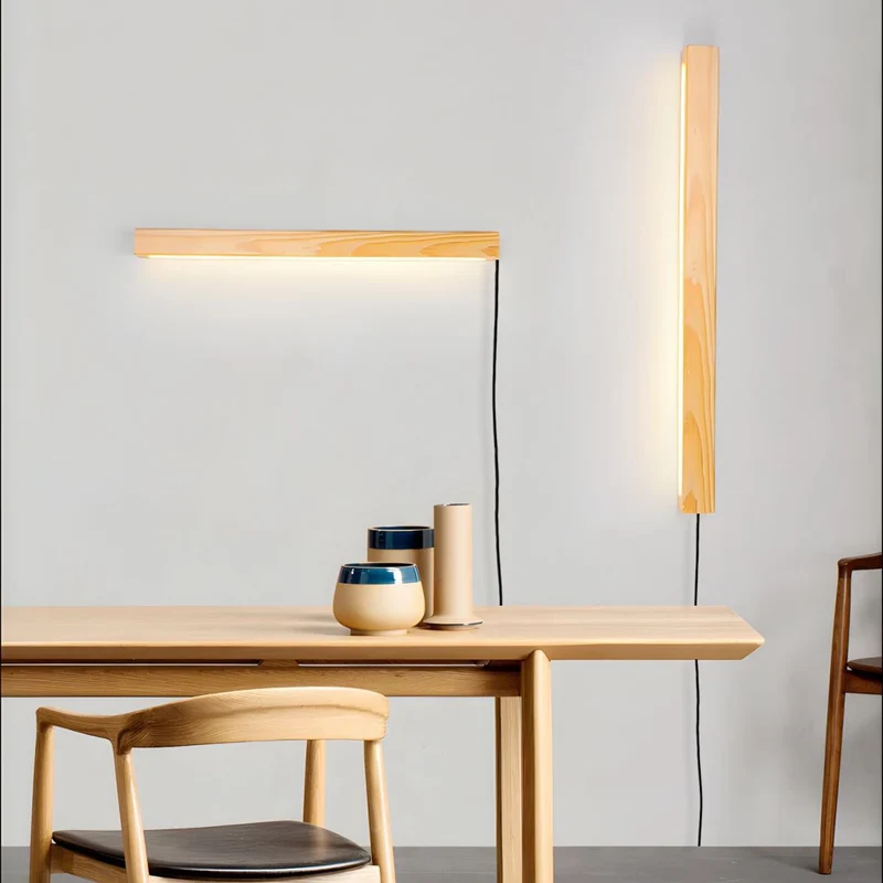 Ronde Houten Wandlamp met LED — Scandinavisch Design met Dimfunctie — Verkrijgbaar in Drie Maten | Sansoti