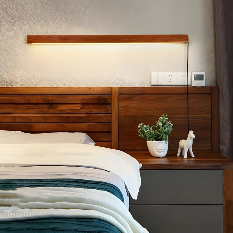 Ronde Houten Wandlamp met LED — Scandinavisch Design met Dimfunctie — Verkrijgbaar in Drie Maten | Sansoti