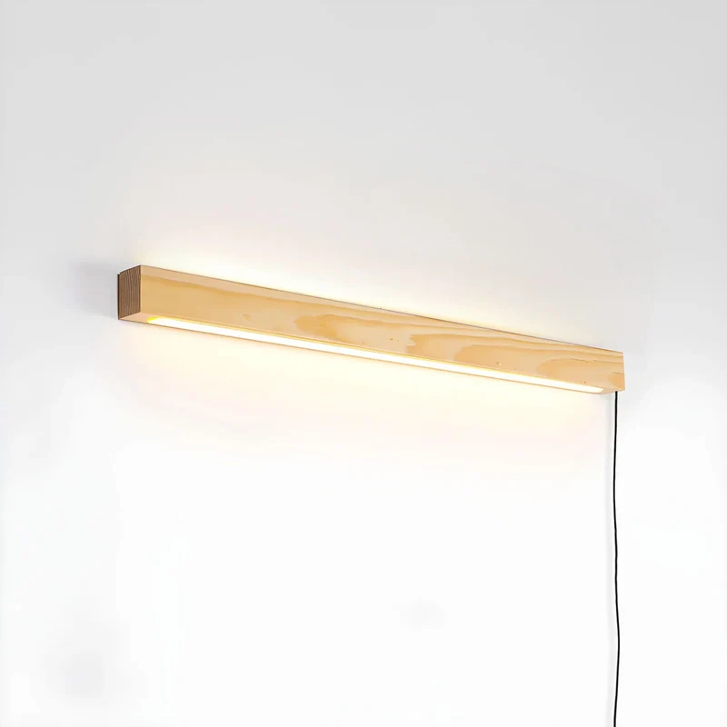 Ronde Houten Wandlamp met LED — Scandinavisch Design met Dimfunctie — Verkrijgbaar in Drie Maten | Sansoti