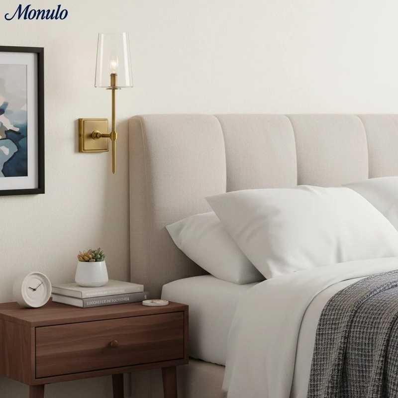 Glazen Wandlamp met Helder Glas – Enkelvoudige tot Drievoudige Configuratie – Elegante Badkamerverlichting | Sansoti