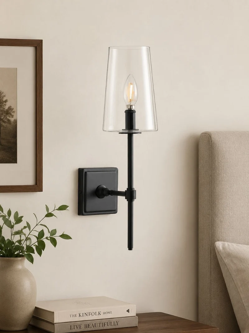 Glazen Wandlamp met Helder Glas – Enkelvoudige tot Drievoudige Configuratie – Elegante Badkamerverlichting | Sansoti
