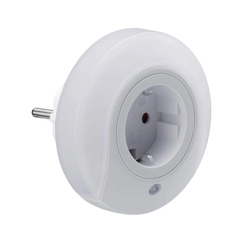 LED Steckerlicht Bilby rund mit Sensor 3000K Weiß