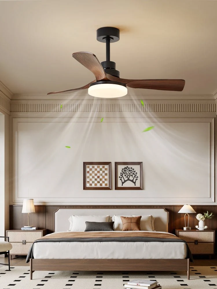 Moderne Plafondventilator met Verlichting – Stille Ventilator met LED 3 Snelheden – Dimbaar met Afstandsbediening | Sansoti