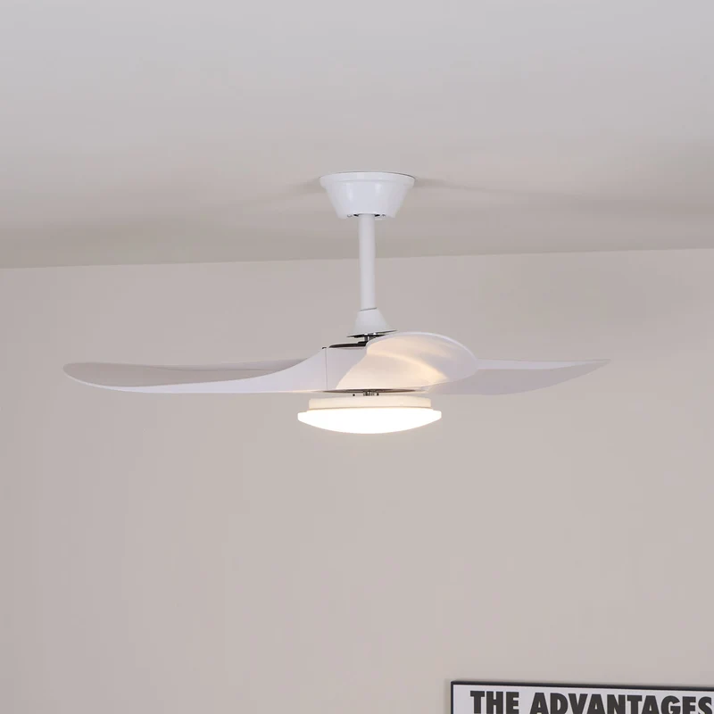 Plafondventilator met LED-verlichting — Modern design met houtnerf en 6 snelheden | Sansoti