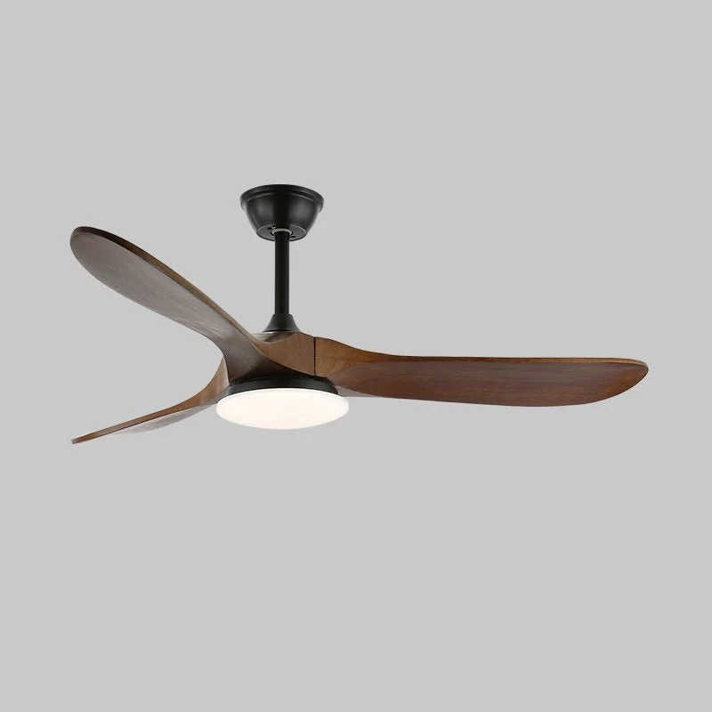 Plafondventilator met LED-verlichting — Modern design met houtnerf en 6 snelheden | Sansoti