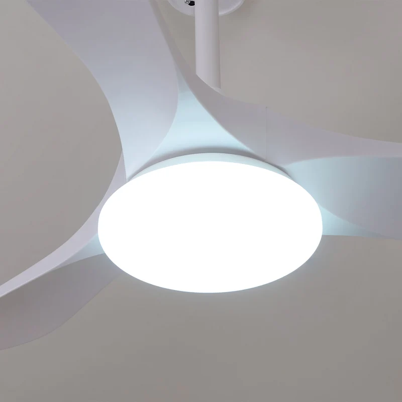 Plafondventilator met LED-verlichting — Modern design met houtnerf en 6 snelheden | Sansoti