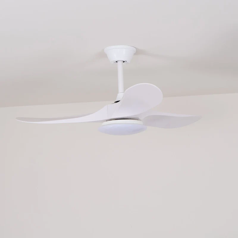 Plafondventilator met LED-verlichting — Modern design met houtnerf en 6 snelheden | Sansoti