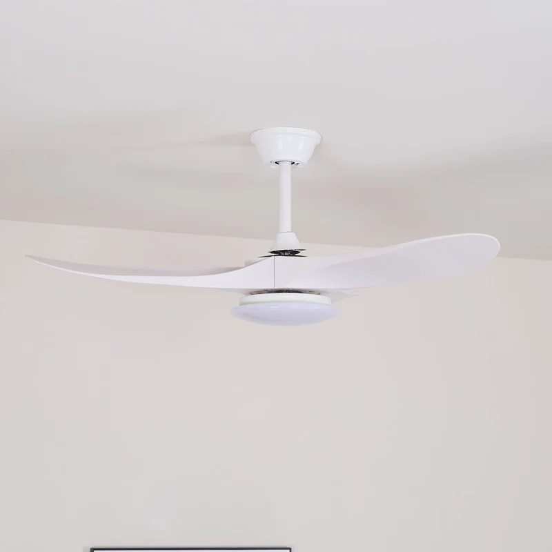 Plafondventilator met LED-verlichting — Modern design met houtnerf en 6 snelheden | Sansoti
