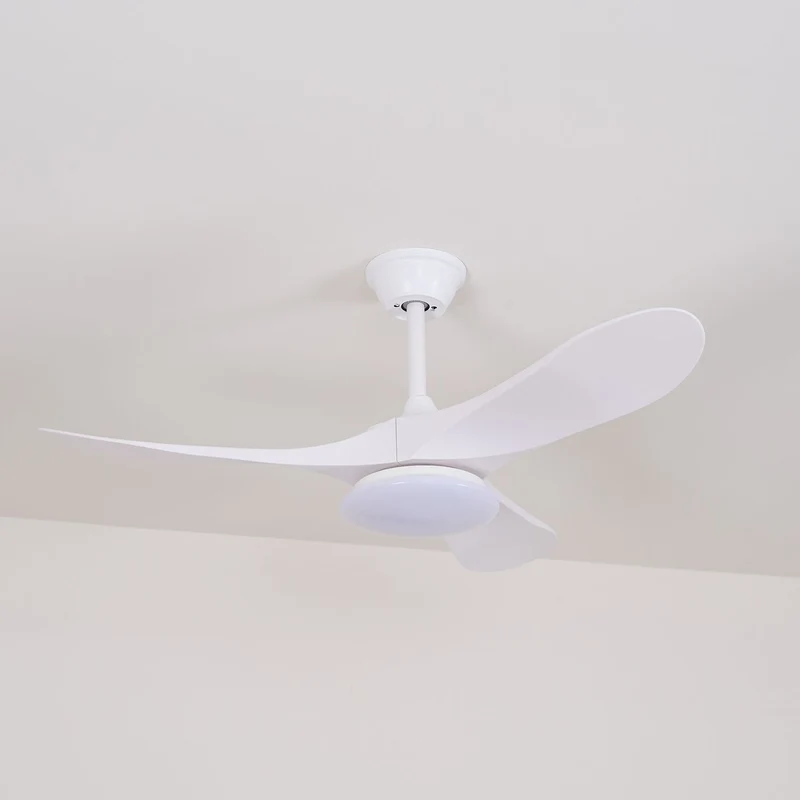 Plafondventilator met LED-verlichting — Modern design met houtnerf en 6 snelheden | Sansoti