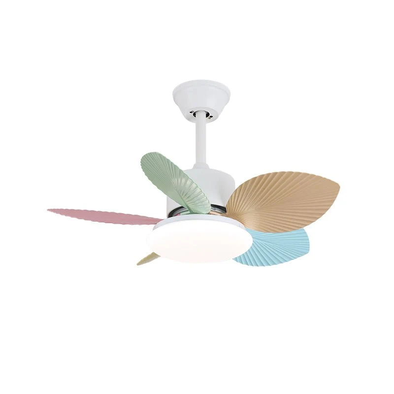 Plafondventilator met gekleurd glaslicht – Ø76cm dimbaar – 6 snelheden incl. afstandsbediening – stille motor – modern design voor woonkamer slaapkamer | Sansoti