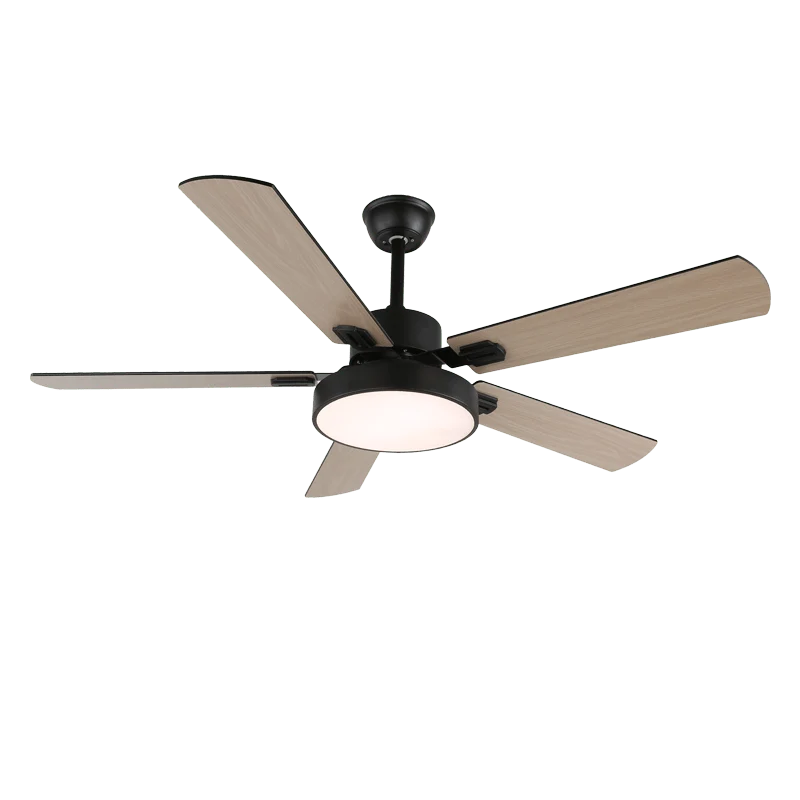 Moderne Plafondventilator met Houten Bladen & Geïntegreerde LED-Verlichting – Ø107 cm, Afstandsbediening, 6 Snelheden, Verstelbaar Vermogen | Sansoti