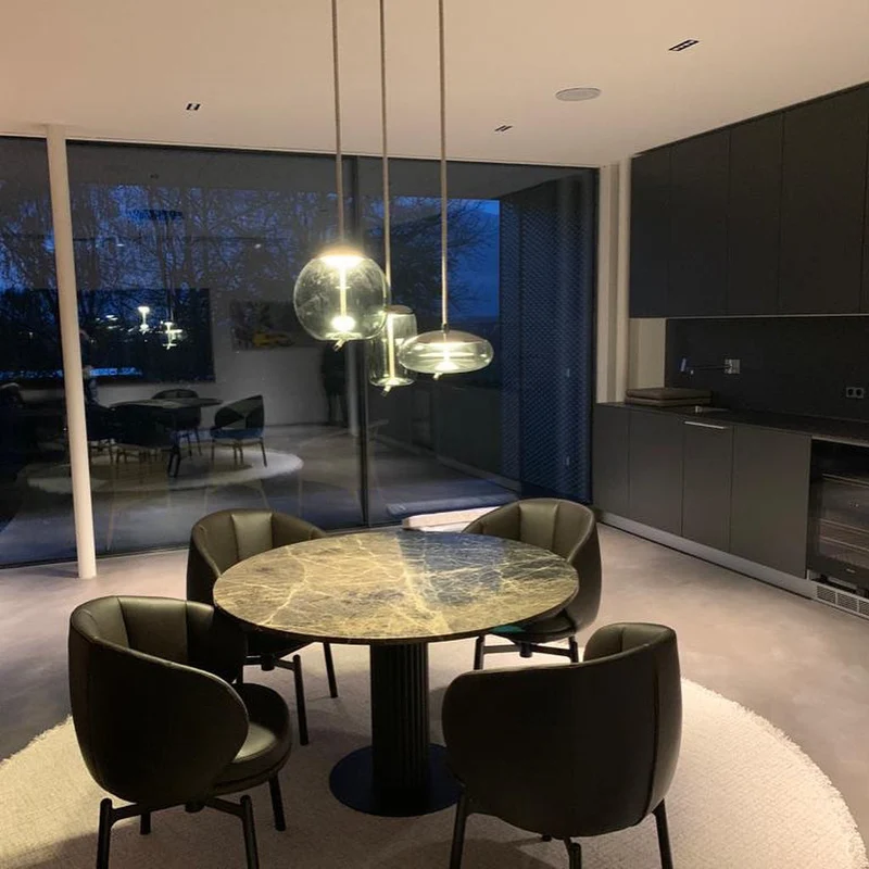 Handgeblazen Glazen Hanglamp Modern Design – Glas en Metaal – Instelbare Kabel 150cm – Geïntegreerde LED – 4 Modellen & Kleuropties | Sansoti