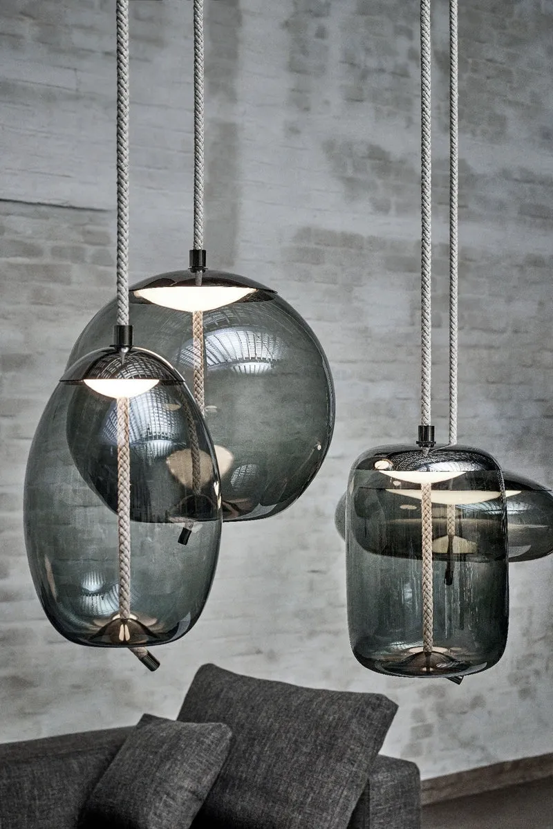 Handgeblazen Glazen Hanglamp Modern Design – Glas en Metaal – Instelbare Kabel 150cm – Geïntegreerde LED – 4 Modellen & Kleuropties | Sansoti