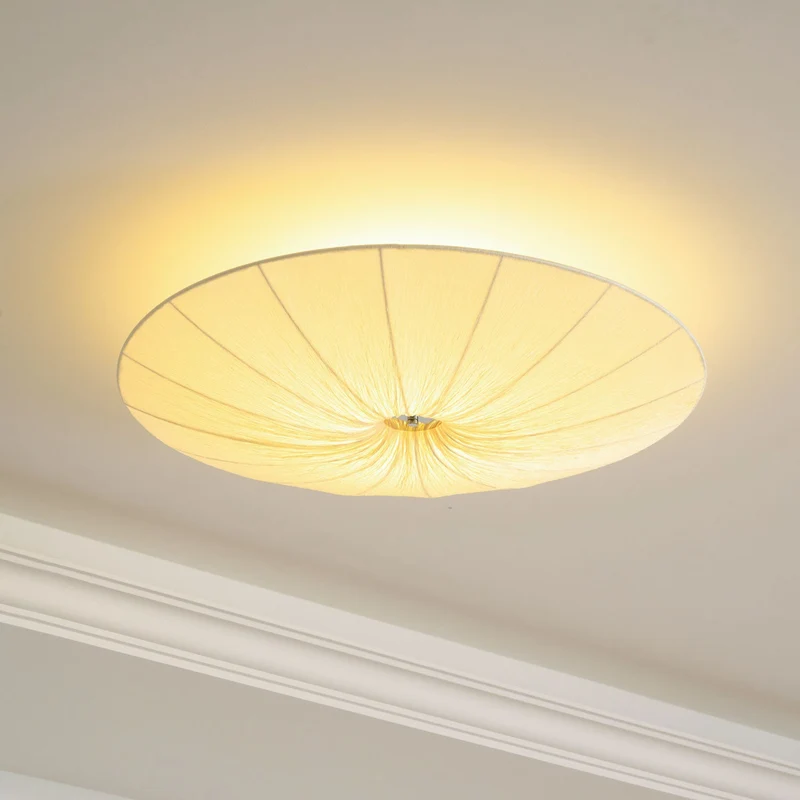 Tassel Plafondlamp Kwastjesdetail Beige Stof IJzer Warm Diffuus Licht Moderne Flush Mount Eetkamer Slaapkamer Entree | Sansoti