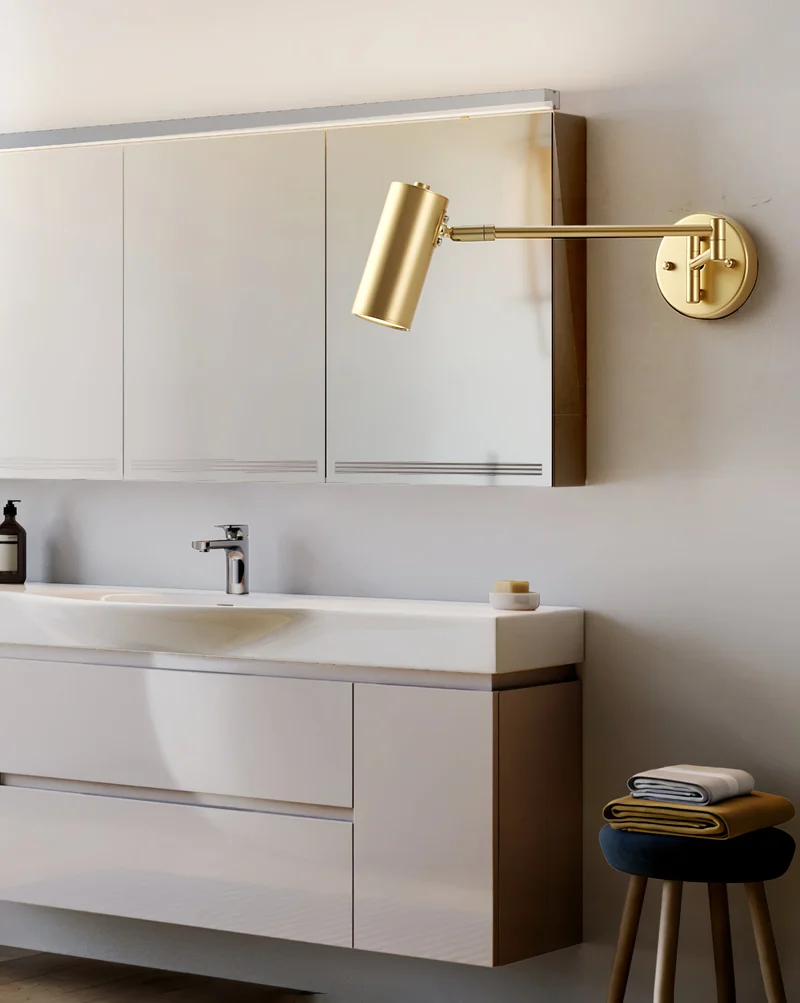 Verstelbare Wandlamp met Zwenkarm – Industrieel Metaal IJzer – 180° Draaibaar – Leeslamp Slaapkamer Nachtkastje | Sansoti