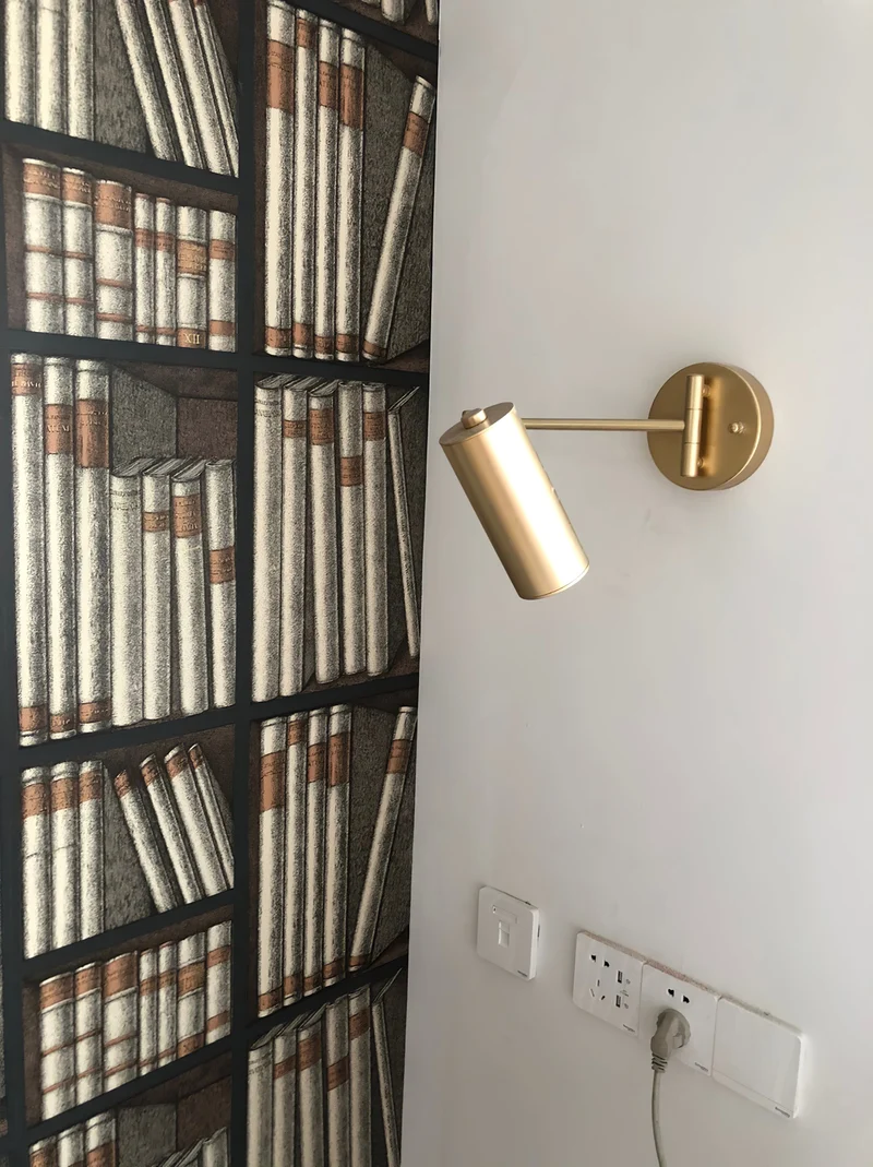 Verstelbare Wandlamp met Zwenkarm – Industrieel Metaal IJzer – 180° Draaibaar – Leeslamp Slaapkamer Nachtkastje | Sansoti