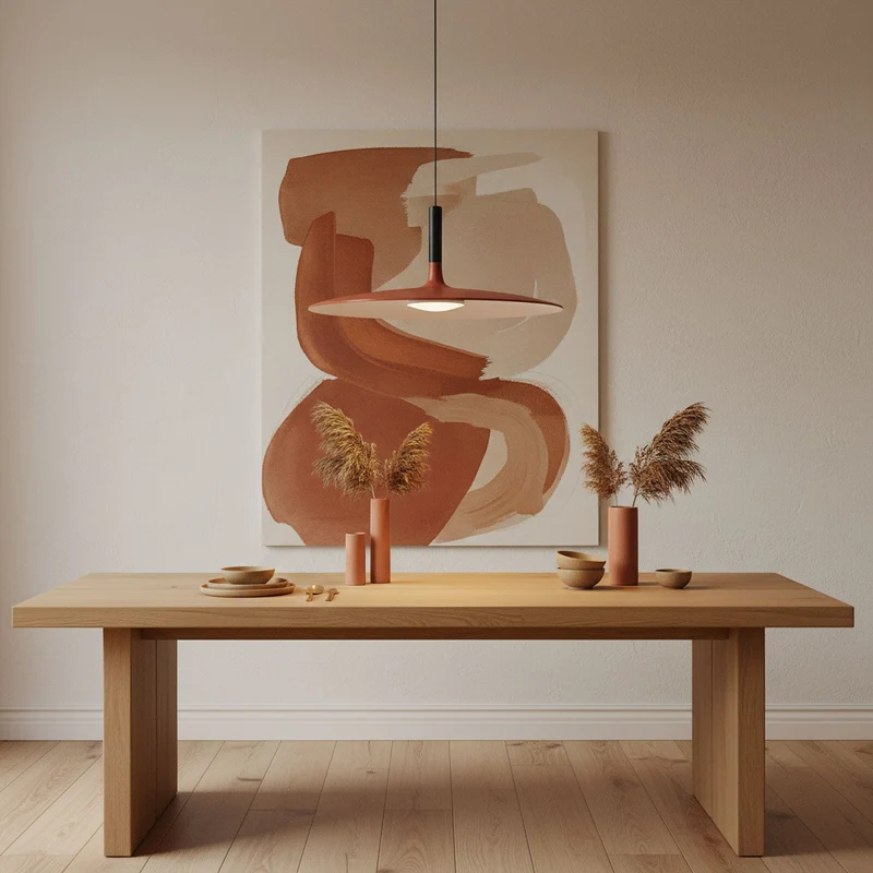 Hanglamp met Conische Kap – Resin Sculptural Pendant in Zes Kleuren, Geïntegreerde LED 3000K of Dimbaar, Moderne Lamp voor Eetkamer Keukeneiland | Sansoti