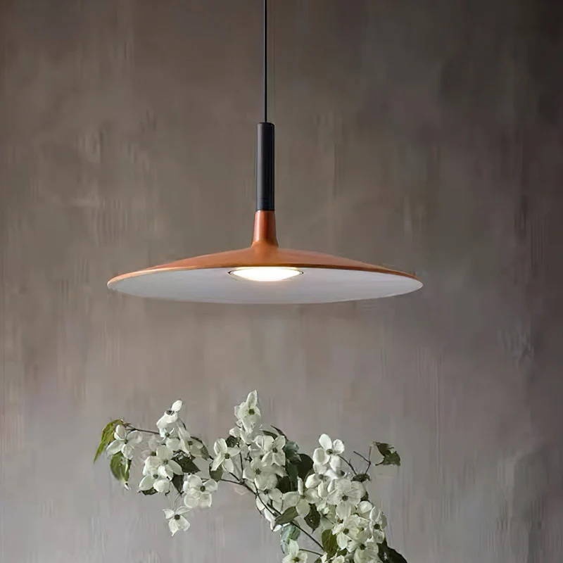 Hanglamp met Conische Kap – Resin Sculptural Pendant in Zes Kleuren, Geïntegreerde LED 3000K of Dimbaar, Moderne Lamp voor Eetkamer Keukeneiland | Sansoti