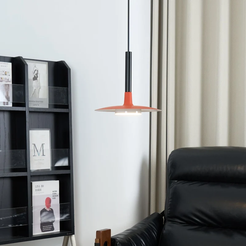Hanglamp met Conische Kap – Resin Sculptural Pendant in Zes Kleuren, Geïntegreerde LED 3000K of Dimbaar, Moderne Lamp voor Eetkamer Keukeneiland | Sansoti