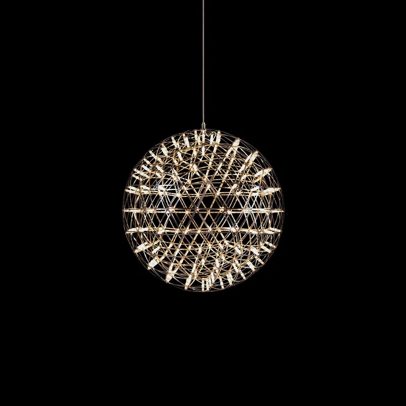 LED Hanglamp Bol Zilver Sfeerverlichting Moderne Lichtbol met Dimbare Lichtpunten Transparante Kristalbol Decoratief Scandinavisch Warm Wit Industrieel Design Interieurlamp | Sansoti