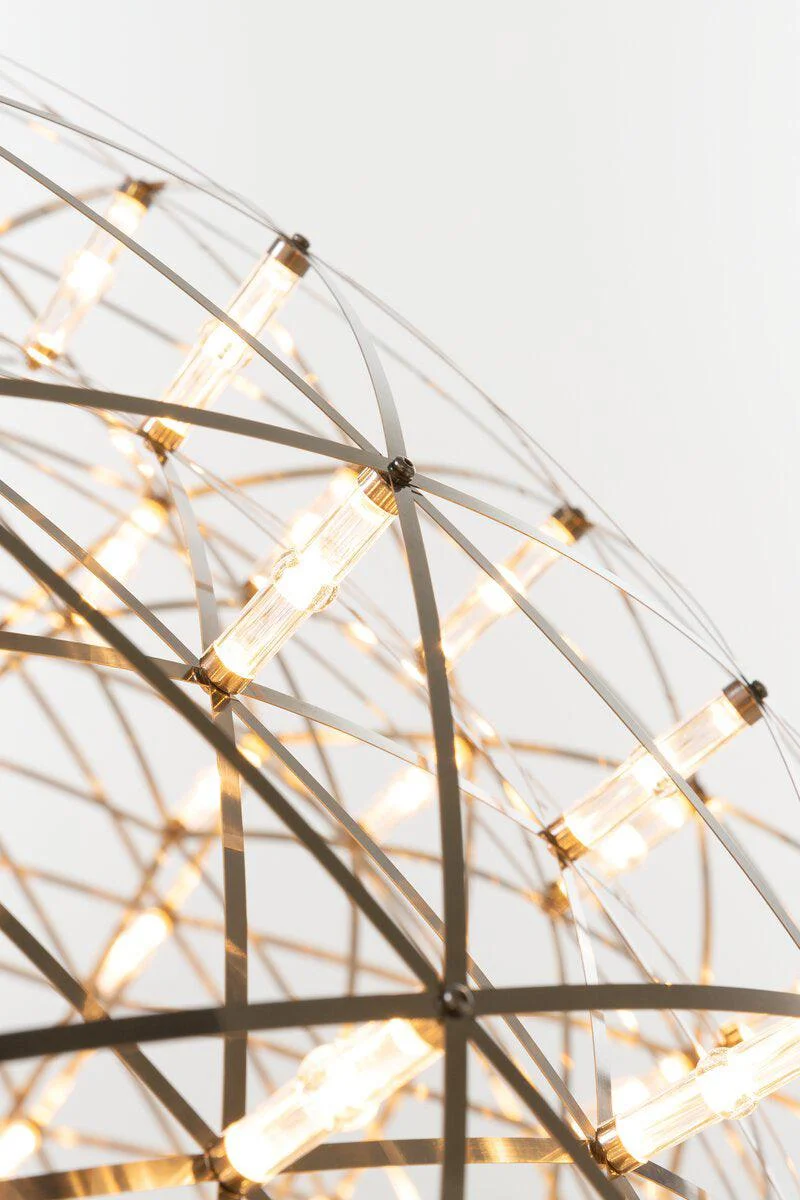 LED Hanglamp Bol Zilver Sfeerverlichting Moderne Lichtbol met Dimbare Lichtpunten Transparante Kristalbol Decoratief Scandinavisch Warm Wit Industrieel Design Interieurlamp | Sansoti