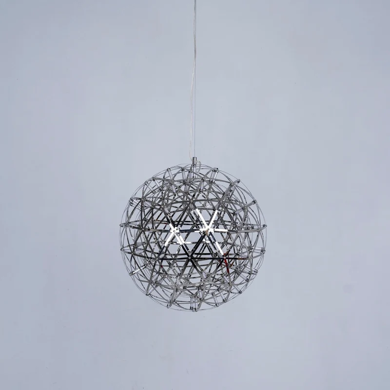 LED Hanglamp Bol Zilver Sfeerverlichting Moderne Lichtbol met Dimbare Lichtpunten Transparante Kristalbol Decoratief Scandinavisch Warm Wit Industrieel Design Interieurlamp | Sansoti