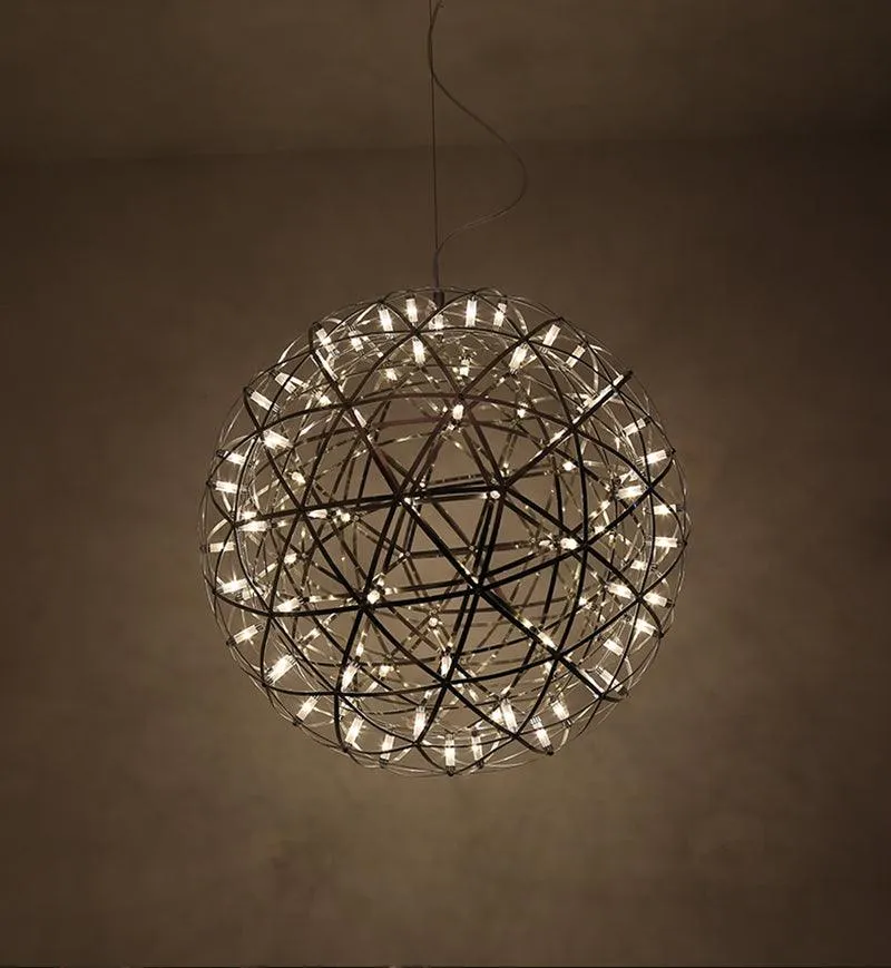 LED Hanglamp Bol Zilver Sfeerverlichting Moderne Lichtbol met Dimbare Lichtpunten Transparante Kristalbol Decoratief Scandinavisch Warm Wit Industrieel Design Interieurlamp | Sansoti