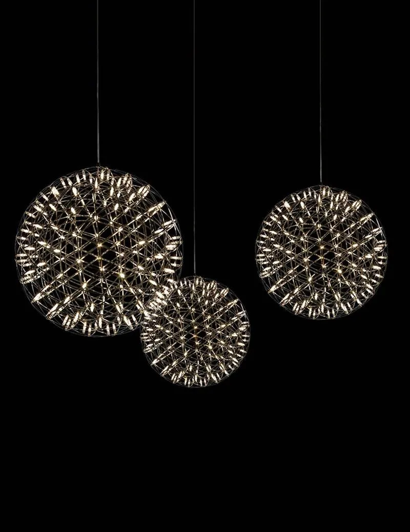 LED Hanglamp Bol Zilver Sfeerverlichting Moderne Lichtbol met Dimbare Lichtpunten Transparante Kristalbol Decoratief Scandinavisch Warm Wit Industrieel Design Interieurlamp | Sansoti