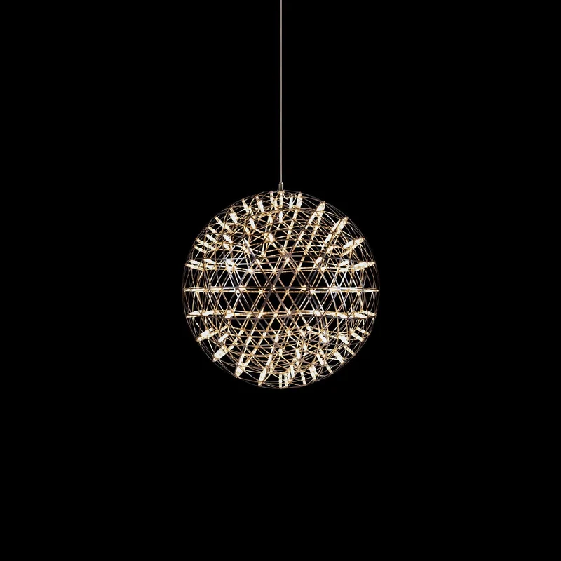 LED Hanglamp Bol Zilver Sfeerverlichting Moderne Lichtbol met Dimbare Lichtpunten Transparante Kristalbol Decoratief Scandinavisch Warm Wit Industrieel Design Interieurlamp | Sansoti