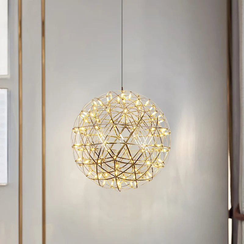 LED Hanglamp Bol Zilver Sfeerverlichting Moderne Lichtbol met Dimbare Lichtpunten Transparante Kristalbol Decoratief Scandinavisch Warm Wit Industrieel Design Interieurlamp | Sansoti