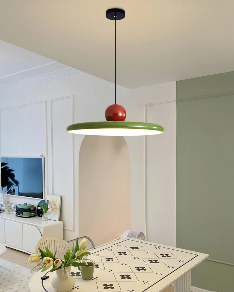 Ronde LED Hanglamp Lola – Minimalistisch Metaal & Acryl Disk Design – Dimbaar – Ø30/40/50cm – 3 Kleurtemperaturen – 150cm Verstelbare Kabel | Sansoti
