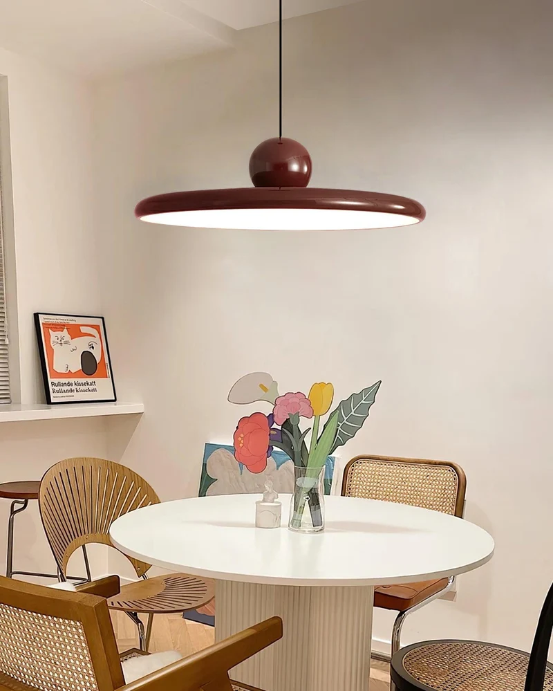 Ronde LED Hanglamp Lola – Minimalistisch Metaal & Acryl Disk Design – Dimbaar – Ø30/40/50cm – 3 Kleurtemperaturen – 150cm Verstelbare Kabel | Sansoti