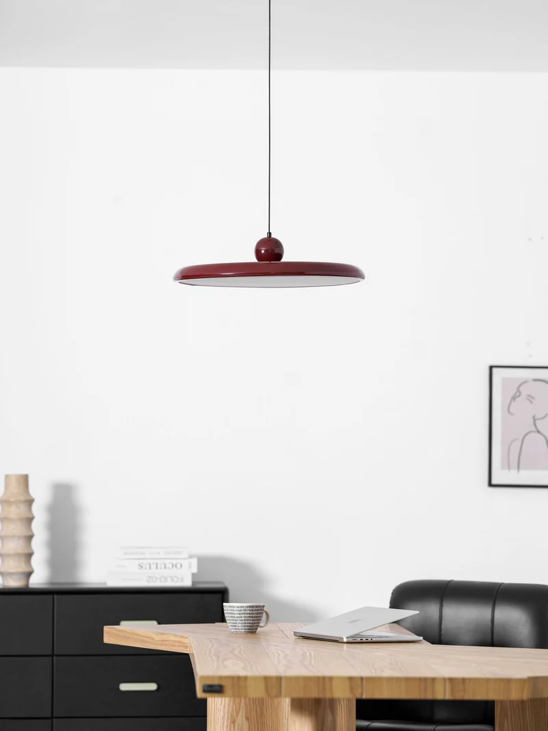 Ronde LED Hanglamp Lola – Minimalistisch Metaal & Acryl Disk Design – Dimbaar – Ø30/40/50cm – 3 Kleurtemperaturen – 150cm Verstelbare Kabel | Sansoti