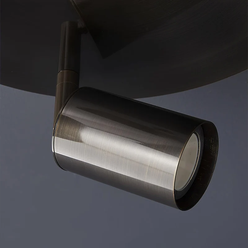 Plafondlamp Metalen Vloerlamp met Messing Afwerking Industriële Kroonluchter 3 of 5 Lichtpunten GU10 Fitting 25W per Lamp Moderne Hanglamp Koperkleur Zwart | Sansoti