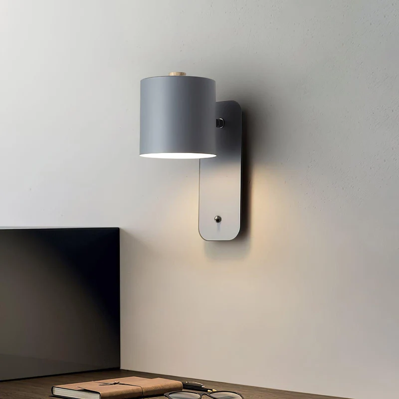 Draaibare Wandlamp Oplaadbaar USB-C 350° Rotatie Dimbaar Touch 4 Kleuren | Sansoti