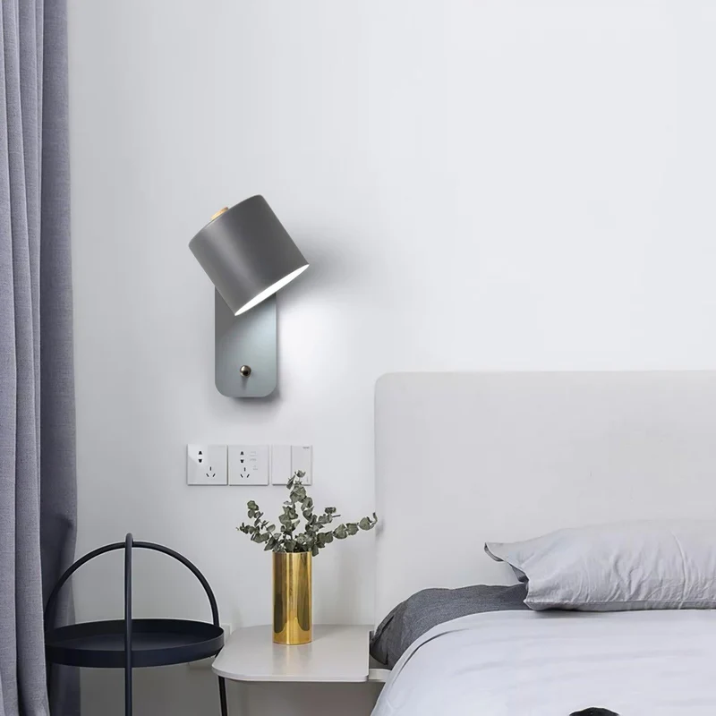 Draaibare Wandlamp Oplaadbaar USB-C 350° Rotatie Dimbaar Touch 4 Kleuren | Sansoti