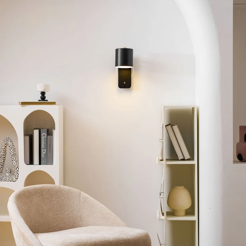Draaibare Wandlamp Oplaadbaar USB-C 350° Rotatie Dimbaar Touch 4 Kleuren | Sansoti