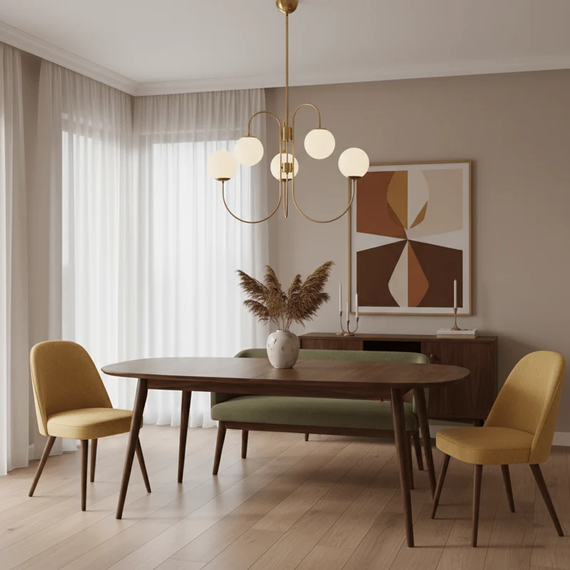 Zwanenhals Kroonluchter Ø76 cm – 8-Lichts Hanglamp met Glazen Bollen Goud/Zwart | Sansoti