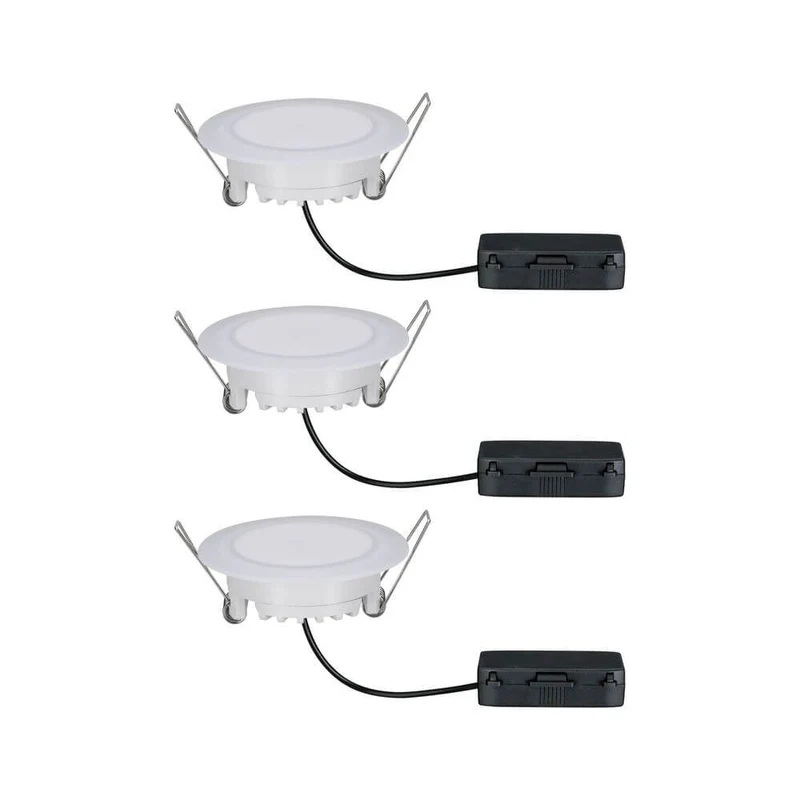 3er-Set Premium LED Einbaustrahler-Set Suon warm-dim IP44