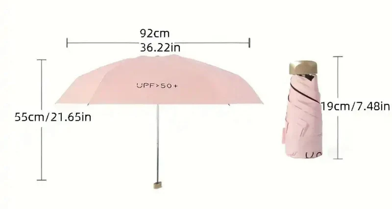 Compacte Reisparaplu - Ultracompact Windbestendig Weerscherm met UV-Blokkering | Sansoti