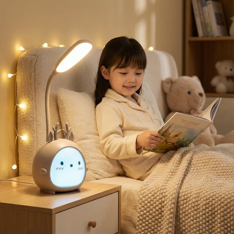 Oplaadbare Kinderlamp met Flexibele Arm en LED-Verlichting – Bureaulamp voor Kinderkamer | Sansoti