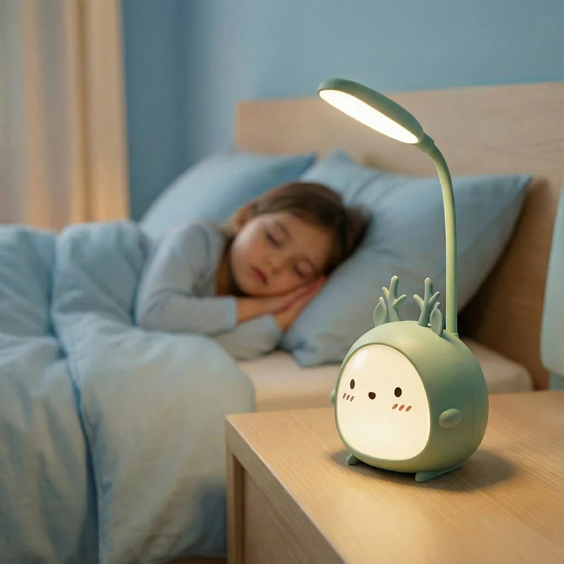 Oplaadbare Kinderlamp met Flexibele Arm en LED-Verlichting – Bureaulamp voor Kinderkamer | Sansoti