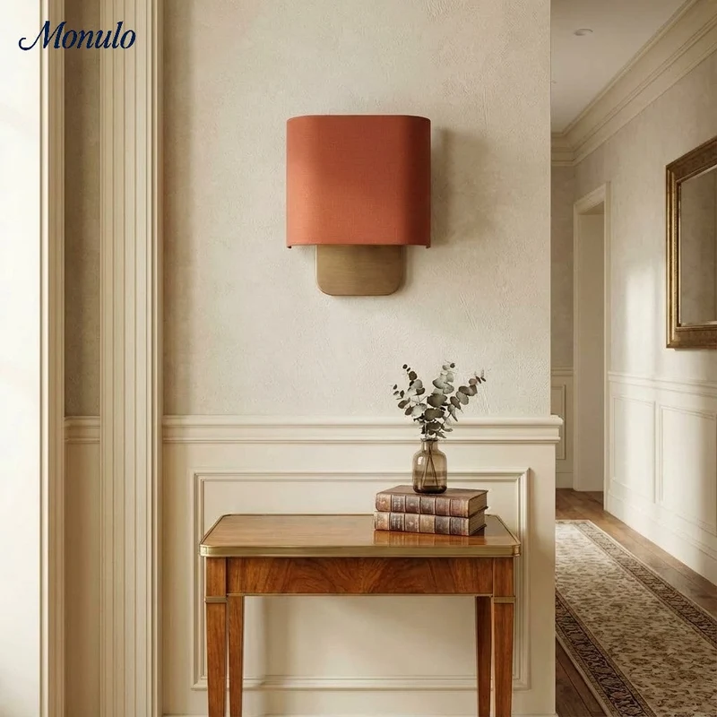 Stoffen Wandlamp met Metalen Fitting voor Leeslicht Slaapkamer | Sansoti