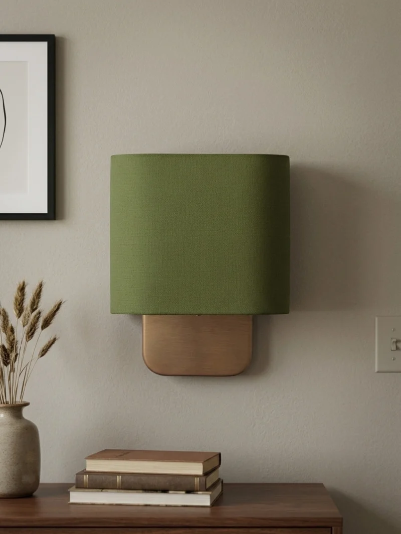 Stoffen Wandlamp met Metalen Fitting voor Leeslicht Slaapkamer | Sansoti
