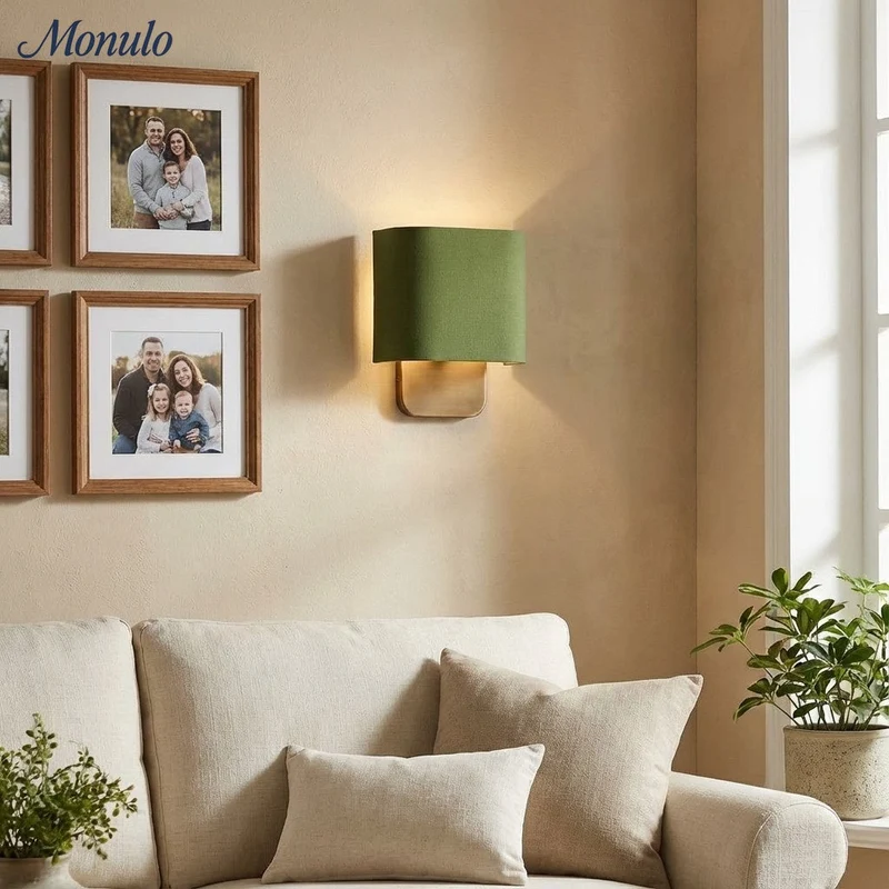 Stoffen Wandlamp met Metalen Fitting voor Leeslicht Slaapkamer | Sansoti