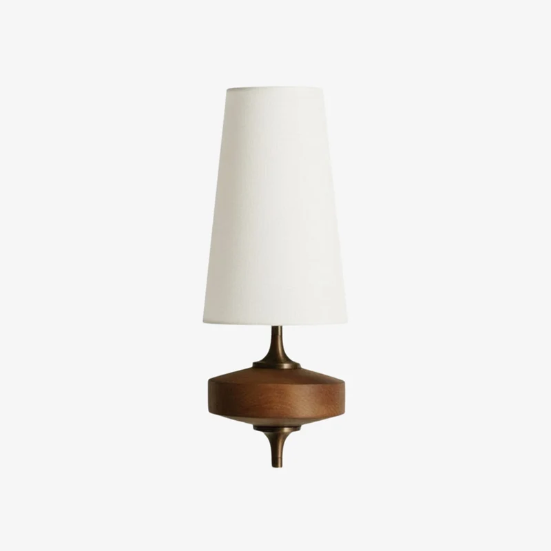 Retro Wandlamp met Stoffen Kap – Vintage Verlichting voor Slaapkamer | Sansoti
